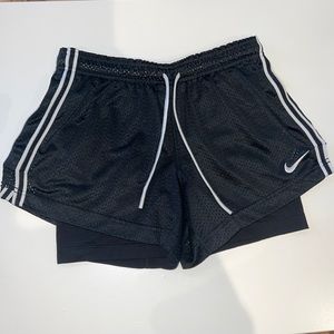 NIKE PRO Women’s DRI-FIT DOUBLE-UP Shorts-Black Size Small